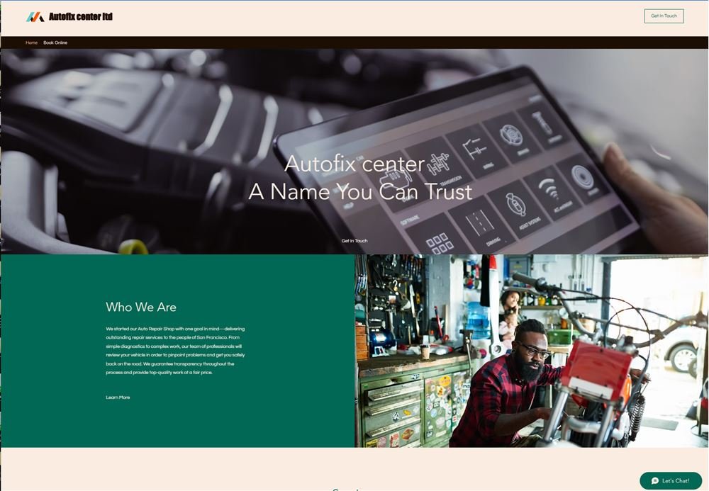 Autofix Center Ltd website screenshot